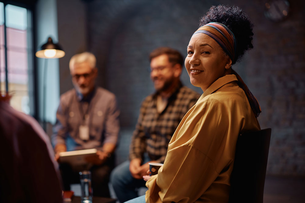 group therapy session - recovery center - addiction recovery support group - dual diagnosis treatment - co-occurring disorders treatment group