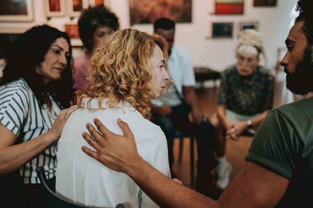 compassionate group therapy with a diverse group of individuals