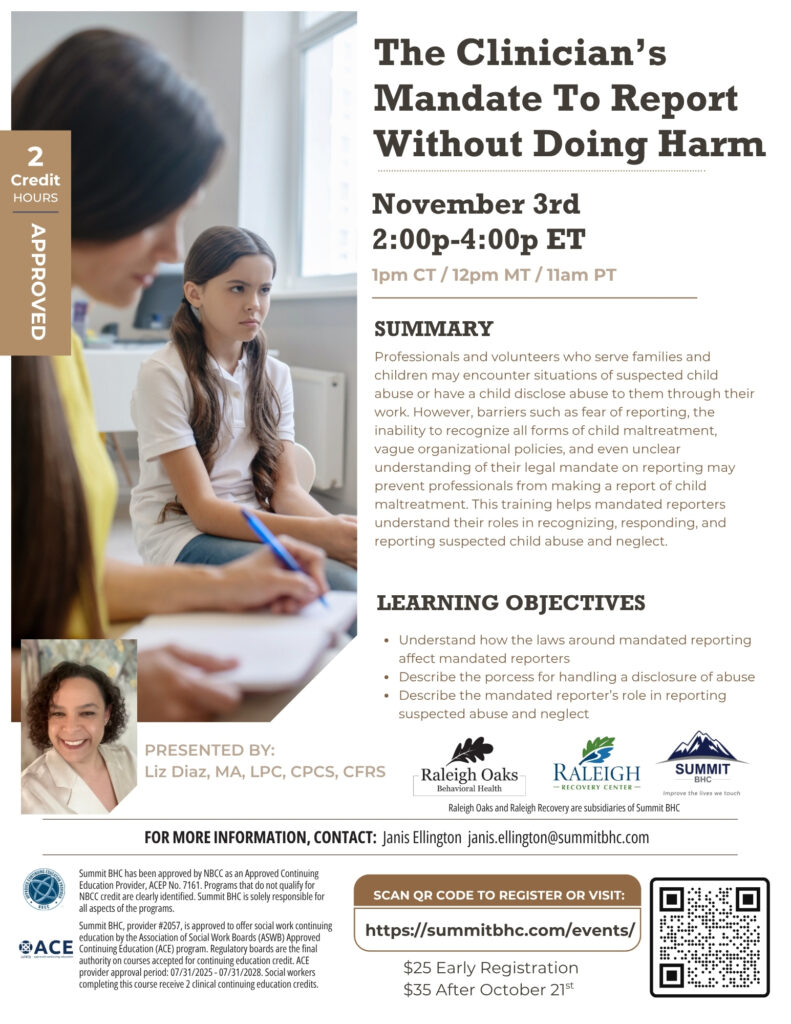 The Clinician’s Mandate to Report Without Doing Harm
