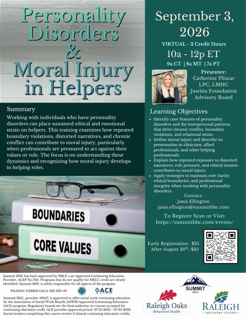 Personality Disorders & Moral Injury in Helpers